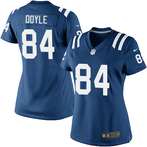 Women's Elite Jack Doyle Nike Jersey Royal Blue Home - #84 NFL Indianapolis Colts